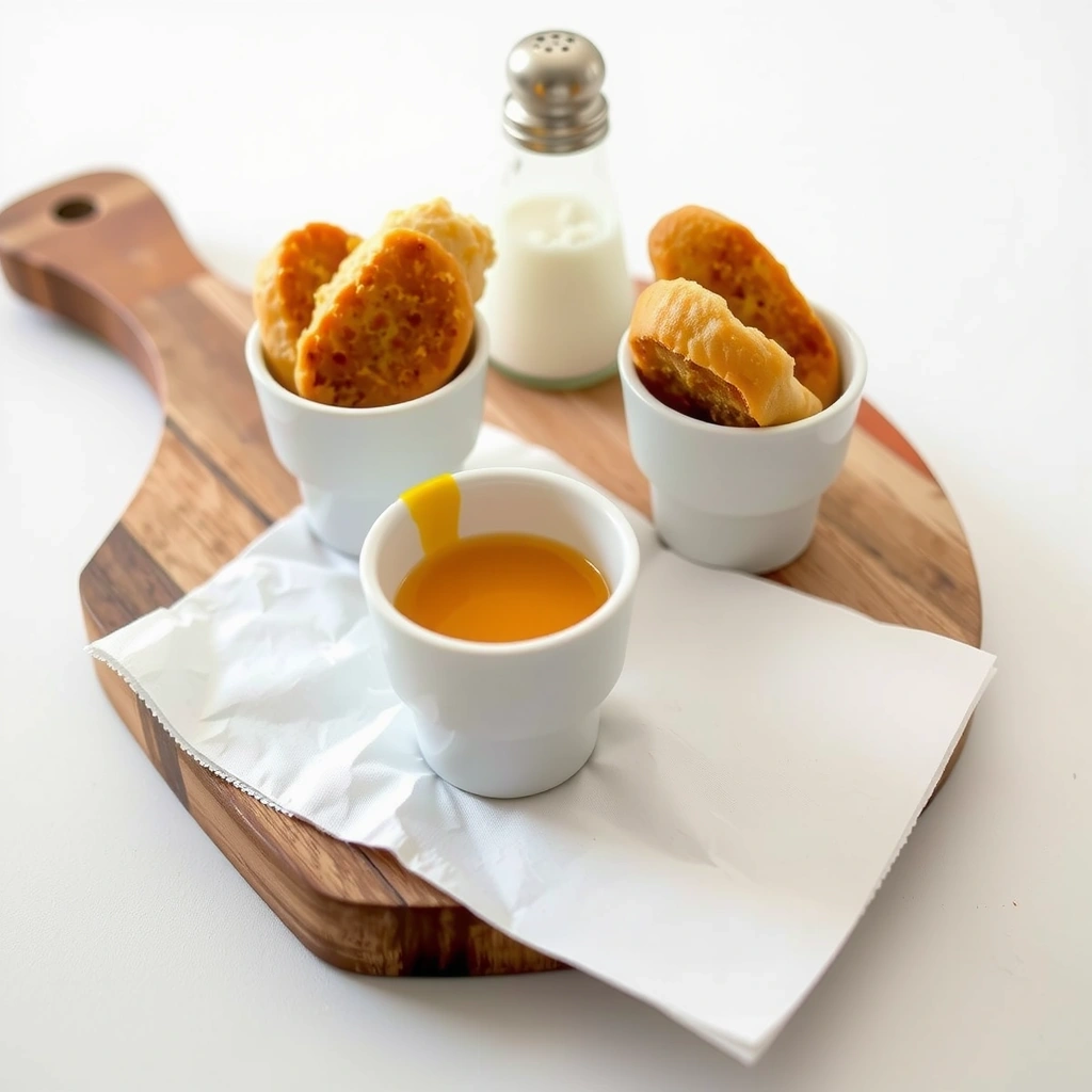 Soft-boiled eggs in an egg cup with toast soldiers on a wooden board