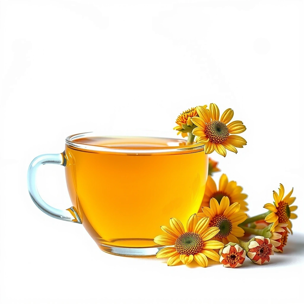 Herbal chamomile tea for stomach comfort